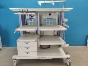 Olympus Endoskopie Gerätewagen - mit Tastaturfach - Rollbar