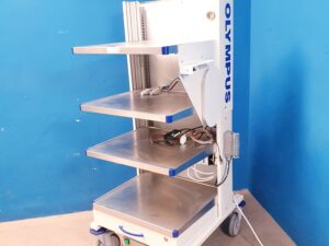 Endoskopie wagen - Gerätewagen + Endo Technik TR 02 Trenntrafo Rollbarer Regalwagen