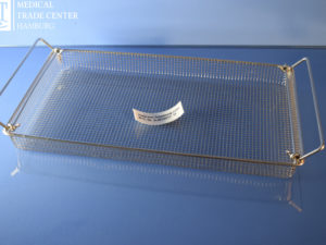 Sterilisations-Box Behälter Sterikorb // SIEBKORB   Ca 48 x 25,5 x 4 cm