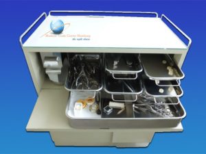 Haeberle HNO Instrumentenschrank / Ablagetabletts / Mülleimer / Schubladen / Fahrbar